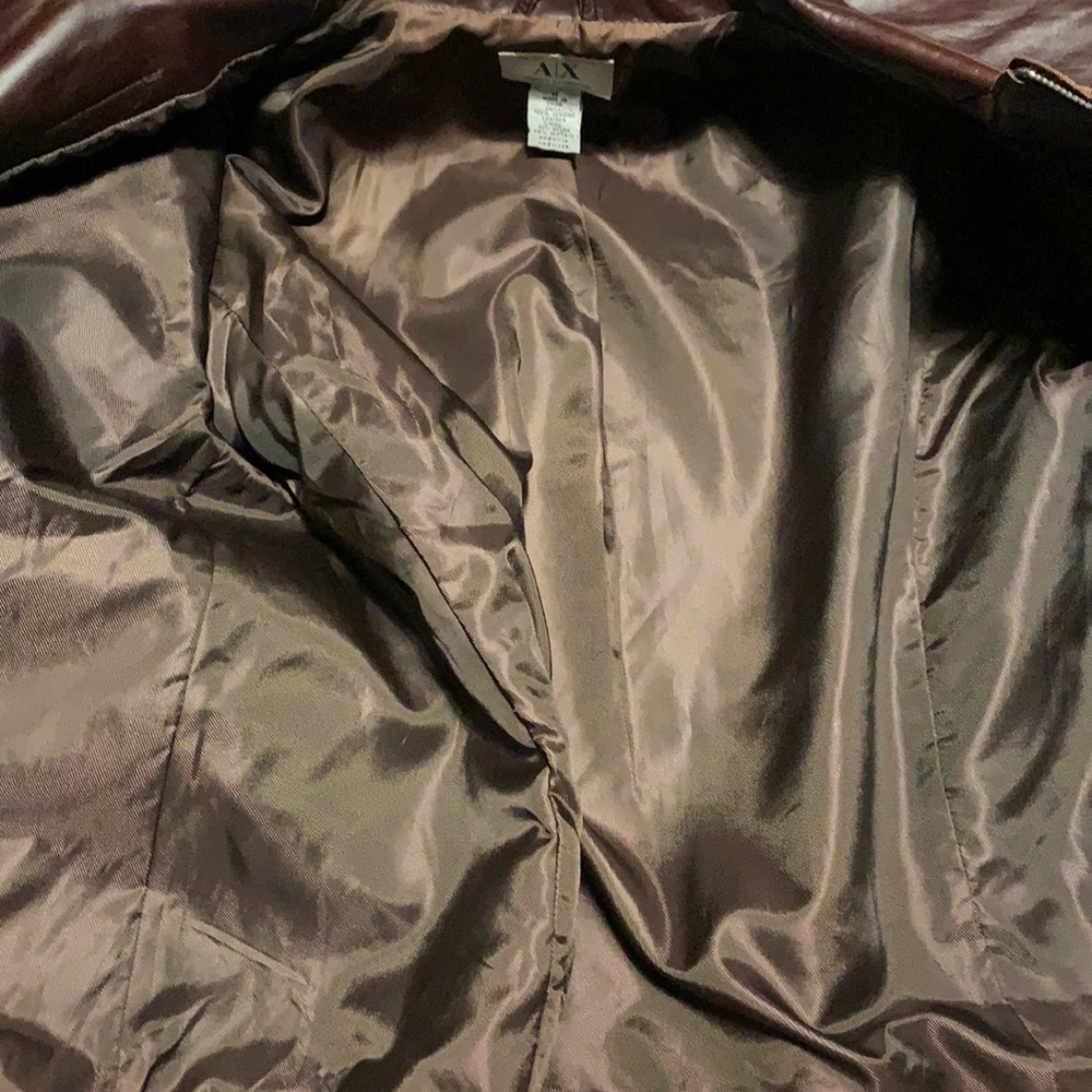Armani Exchange Genuine Leather Jacket - Picture 11 of 11